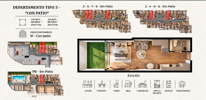 SE VENDE ESTUDIOS Y SUITES EN PROYECTO, SECTOR BOSMEDIANO Y GONZALEZ SUAREZ.